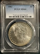 1883 $1 MS64