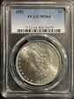 1882 $1 MS64