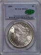 1891 $1 MS64