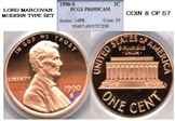 1990-S 1C PR69DCAM
