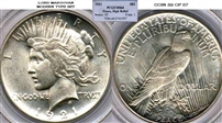 1921 $1 High Relief, Peace MS64