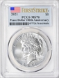 2021 $1 Peace Dollar 100th Anniversary First Strike MS70