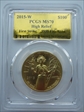 2015-W $100 High Relief  First Strike .9999 Fine Gold Foil MS70