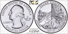 2010 25C Grand Canyon NP 5 oz Silver MS65PL