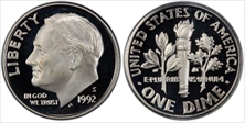 1992-S 10C Silver PR69DCAM