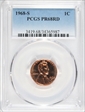 1968-S 1C PR68RD