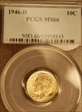 1946-D 10C MS66