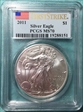 2011 $1 Eagle-25th Anniversary First Strike MS70