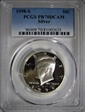 1998-S 50C Silver PR70DCAM