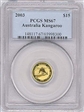 2003 $15 Kangaroo-Nugget 1/10oz Au MS67