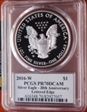 2016-W $1 Silver Eagle Silver Eagle - 30th Anniversary LE Mercanti PR70DCAM