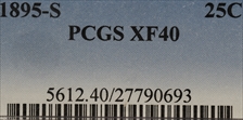 1895-S 25C XF40
