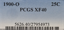 1900-O 25C XF40