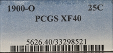 1900-O 25C XF40