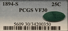 1894-S 25C VF30
