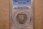 1899-S 25C XF40
