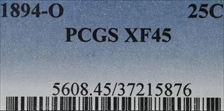 1894-O 25C XF45