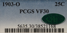 1903-O 25C VF30
