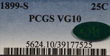 1899-S 25C VG10