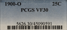 1900-O 25C VF30