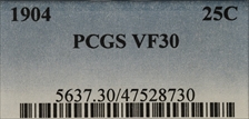 1904 25C VF30