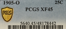 1905-O 25C XF45