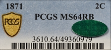 1871 2C MS64RB