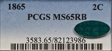1865 2C MS65RB