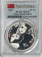 2023 10 Yn Panda Silver First Strike MS70