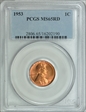 1953 1C MS65RD