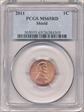 2011 1C Shield MS65RD