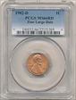 1982-D 1C Zinc Large Date MS66RD