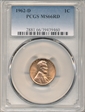1962-D 1C MS66RD