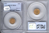1874 G$1 MS64