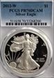 2012-W $1 Silver Eagle PR70DCAM