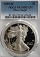 2010-W $1 Silver Eagle PR70DCAM