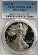 2002-W $1 Silver Eagle PR70DCAM