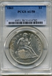 1861 $1 AU58