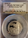 2010-S 25C Yellowstone NP PR70DCAM