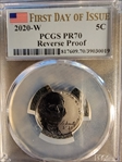 2020-W 5C Reverse Proof First Day of Issue PR70