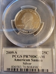 2009-S 25C American Samoa Silver PR70DCAM
