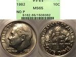 1982 10C No Mintmark - Strong MS65
