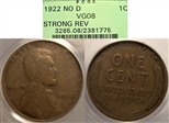 1922 No D 1C Strong Reverse VG8BN