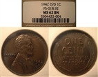 1942-D 1C MS66RB