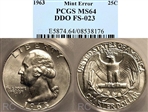 1963 25C MS64
