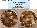 1972 1C DDO, FS-109 MS65RD
