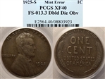 1925-S 1C XF40BN
