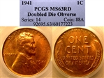 1941 1C Doubled Die Obverse VF35BN