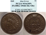 1868 1C MS63BN