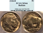 1938-D 5C Buffalo MS66